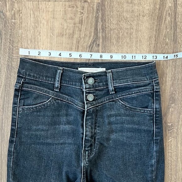 Levi's Mile High Super Skinny Black Jeans Sz 26 - Picture 4 of 11